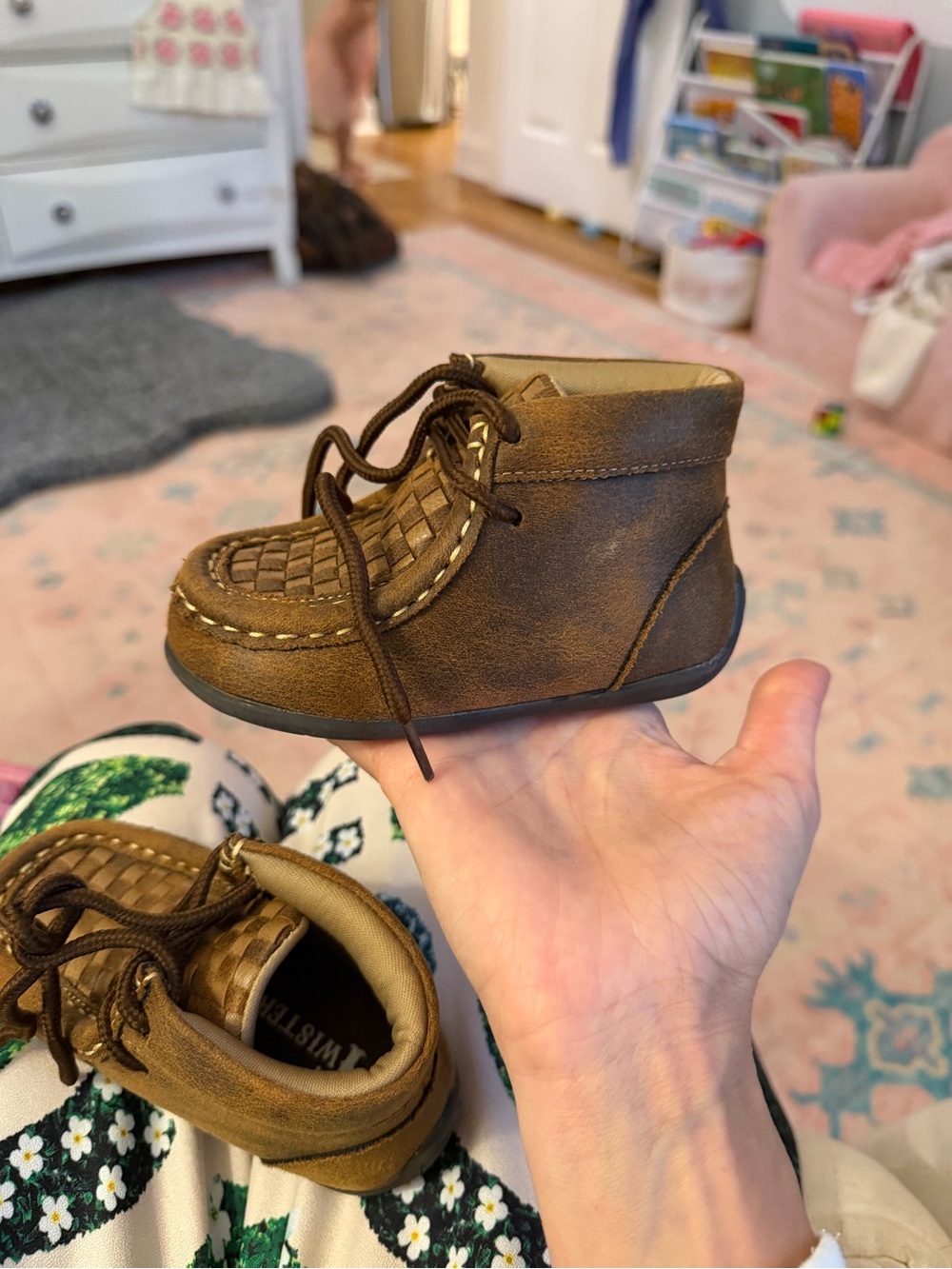 Twister Brown Woven Moccasin-Style Shoes
